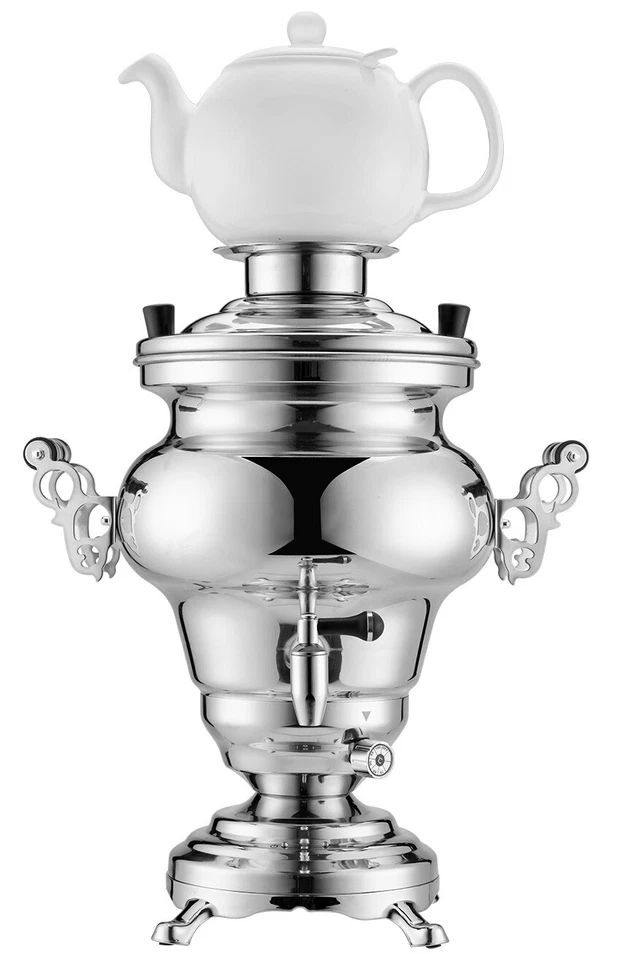 Electric Samovar Russian Persian Turkish Tea Maker Water Kettle Stainless Steel - Image 1 of 1