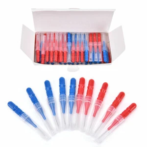 50 Pcs Dental Orthodontic Oral Floss Interdental Brush Toothpick Teeth Cleaning - Picture 1 of 12