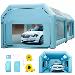 Tienda inflable VEVOR 8x4x3m coche cabina de pintura cabina de pulverización tienda de camping azul - Imagen 1 de 12