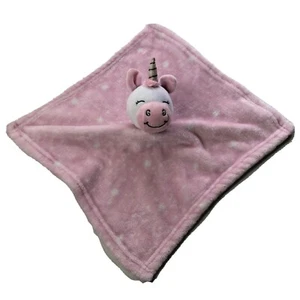 HB Baby Sicherheitsdecke rosa Einhorn Sterne 14 x 14 Zoll 100 % Polyester - Bild 1 von 11