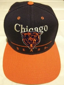 Vintage Eastport Team NFL Chicago Bears Football 100% Wool Cap Hat Snapback Blue - Picture 1 of 7