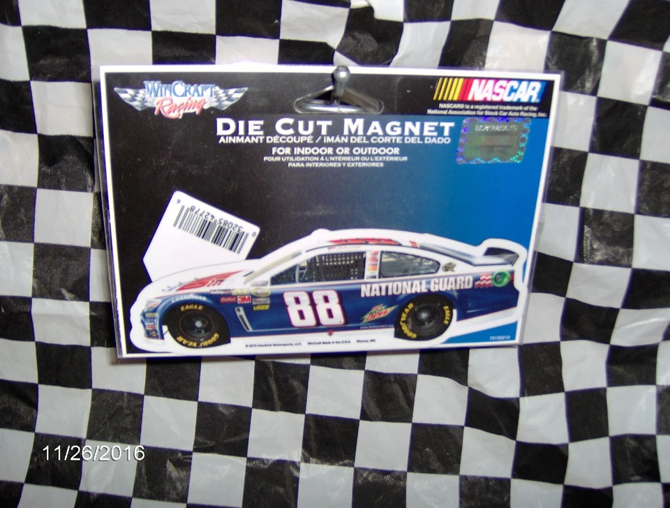 Dale Earnhardt Jr. # 88 Car Magnet 6" x  2" - Image 1 of 1