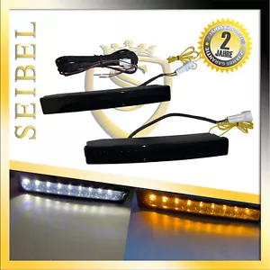 LED Tagfahrlicht Set E4 R87 Prüfzeichen Blinker Funktion Smoke schwarz für Seat - Picture 1 of 6