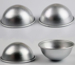 Bolas de aluminio de moldes bomba de baño efervescentes 65 mm 80 mm 90 mm 100 mm 1 juego (2 piezas) - Imagen 1 de 4