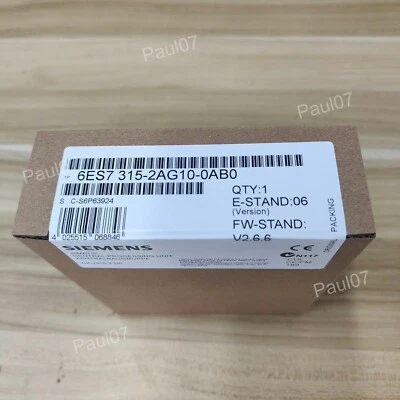 Neuf Siemens 6ES7315-2AG10-0AB0 S7-300 6ES7 315-2AG10-0AB0 SMART PLC module - Photo 1/4