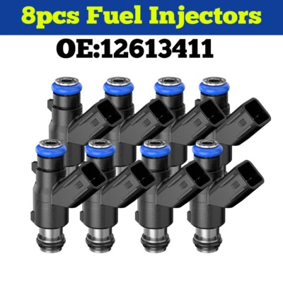 12613411 conjunto de 8 injetores de combustível para 2010-2013 Chevrolet Silverado 2500 V8 4.8L - Imagem 1 de 4