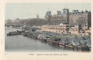 75 PARIS QUAI PORT HOTEL DE VILLE - COULEUR - 68409 - Picture 1 of 2