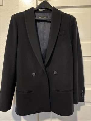 Blazer AG Lana Mezcla Cachemira Azul Marino Usado en Excelente Condición Talla S Hecho en Italia Cierre de un solo botón Foto 1 de 4