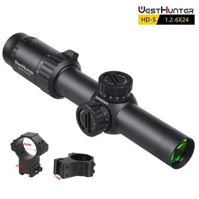 Westhunter HD-S 1.2-6x24 Compact Scope Hunting Mil Dot Reticle Riflescope Sights - image 1 of 4