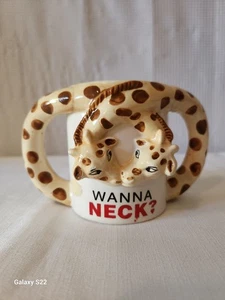 Vintage Papel Giraffe Kissing Wanna Neck Coffee Mug - Picture 1 of 15