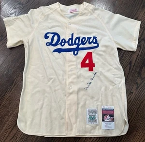 DUKE SNIDER SIGNED BROOKLYN DODGERS MITCHELL & NESS AUTHENTIC JERSEY - JSA COA - Picture 1 of 10
