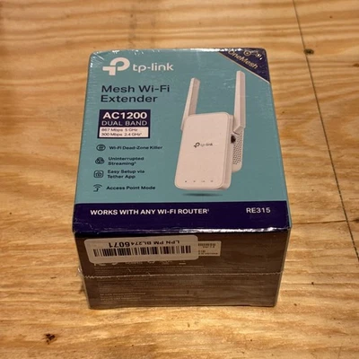 NEW/SEALED! TP-Link RE315 AC1200 OneMesh Wi-Fi Range Extender - Image 1 of 2