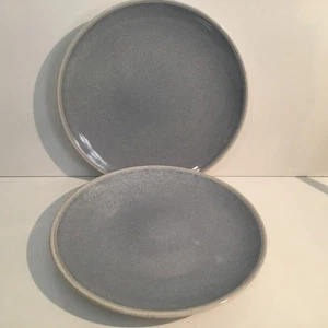 2 ~ Better Homes & Gardens LINETTE piatti insalata in gres 8,25” bordo grigio blu - Foto 1 di 8