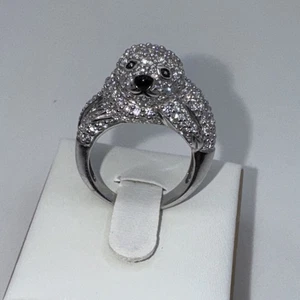 Sterling und Edelstein Siegel Ring Größe 7 - Bild 1 von 8
