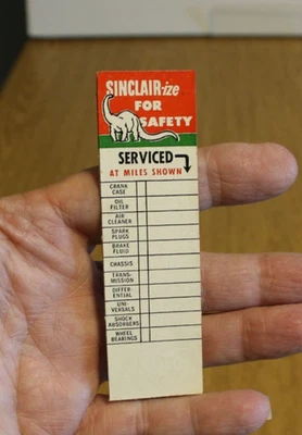 Vintage Sinclair Oil Service Sticker for your Automobile Unused Sinclairize - Image 1 of 2