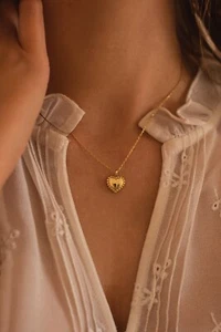 Dainty Silver Heart Pendant Necklace for Women, Tiny Silver Beaded Simple Chain - Picture 1 of 6