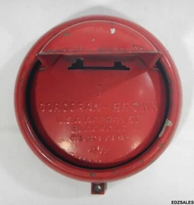 Corcoran-Brown 4 1/2 Red Blackout Headlamp Cover Vintage BO Headlight Frame - Picture 1 of 12