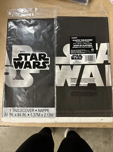 NEW 2 Pack Star Wars - Plastic Party Table Cover Printed All Over 54” x 84” Each - Picture 1 of 2