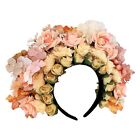 Flower Headband Mexica Style Rose Flower Crown Hairband Fashion Women Bride