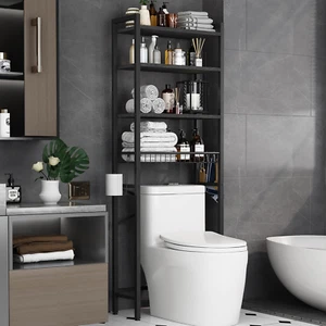 Over-The-Toilet Storage Rack, 4-Tier Bathroom Organizer Shelf over Toilet - Picture 1 of 12