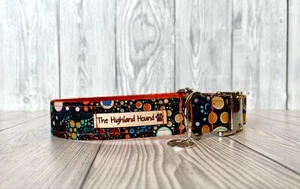 3/4" Funky Soft Handmade Adjustable Dog Collar silver clip S-XL - Picture 1 of 7