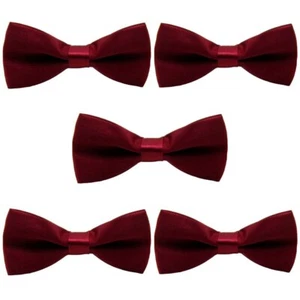 5 PCS Baby Boy Kid Toddler Solid Pre-tied Bow Tie Wedding School Party Bowtie - Picture 1 of 19