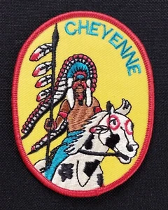 Embroidered Sew On PATCH ~ CHEYENNE ~ Native American on Horse - Picture 1 of 6