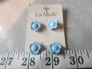 VINTAGE KNÖPFE 4ER SET BLAU TUZ3677 ZULETZT! - Bild 1 von 2