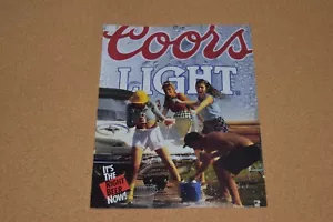1992 Coors Light Beer Print Ad Pinup Carwash Ladies man soap suds Sexy Art - Picture 1 of 1