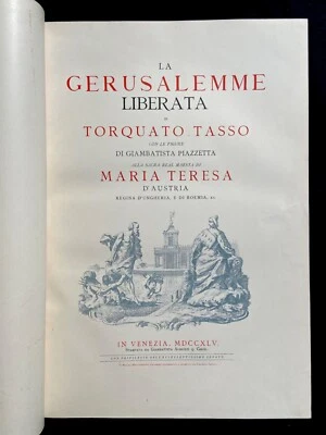 Tasso - La Gerusalemme Liberata - Piazzetta 1745 - Milano - Treves 1888 - Immagine 1 di 4
