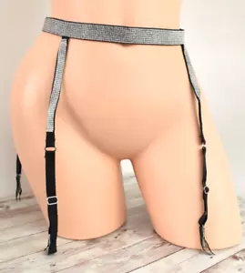 Victoria's Secret MEDIUM/LARGE *SEHR SEXY* GLÄNZENDER GURT STRUMPFBAND *schwarz* - Bild 1 von 5