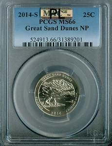 2014 S GREAT SANDS DUNES PARKS QUARTER PCGS  MS66 MAC PL  .  - Picture 1 of 4