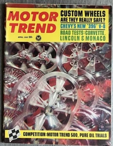 April 1965 MOTOR TREND ~ Continental, Dodge Monaco, CORVETTE STING RAY tests - Picture 1 of 10