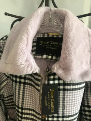 Chaqueta de mujer Juicy Couture Black Label de lana y piel sintética talla M Foto 1 de 4