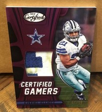 2018 Panini Certified Gamers Ezekel Elliott Grass Stained Patch 7/10 SSP HTF