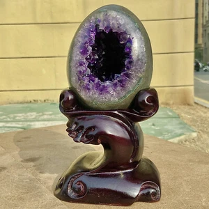 4.34LB Stunning Amethyst Dragon Egg Crystal Quartz Spiritual Energy - Picture 1 of 13