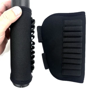 Tactical Rifle Buttstock Bag 10 Rounds Shell Holder Cartridge Ammo Carrier Pouch - Picture 1 of 6