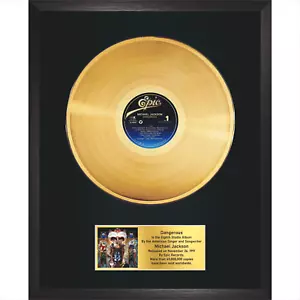 Michael Jackson – Dangerous / LP Gold 12" / Souvenir in black frame / Post-Disco - Picture 1 of 6