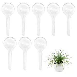 8 Pcs Clear Plant Watering Globes,Plastic Self-Watering Bulbs,Automatic Watering - Picture 1 of 7