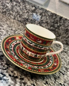 Juego de 2 platillos de té de Navidad de diseñador de Japón Jun Ashida - Imagen 1 de 9