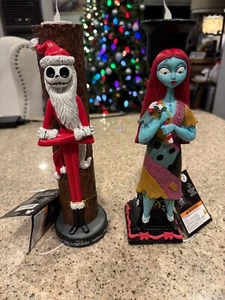 The Nightmare Before Christmas Jack Skellington & Sally Light Up Candle Sticks - Picture 1 of 1