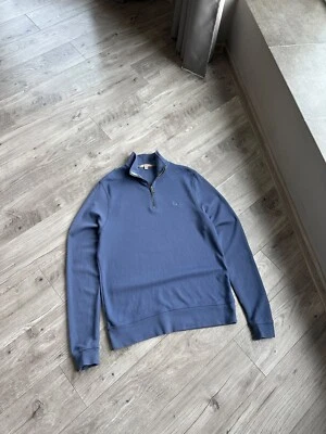 Burberry Brit Azul Algodón 1/3 Cremallera Sudadera Hombre Talla: L Foto 1 de 4