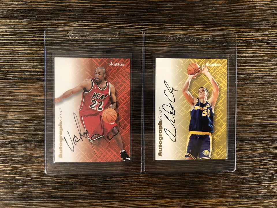 1996 Skybox Autographics Voshon Lenard + Andrew DeClercq. Complete Your Set 🏀 - Image 1 of 4