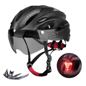 Bike Helmet with LED Tail Light Adult Cycling Helmet Fit 58-62cm Lightweight Bre - Picture 1 of 15
