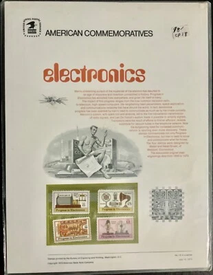 US #CP1 #CP8 1972 Commemorative Panels Electronics Wildlife Eagle - Image 1 of 2