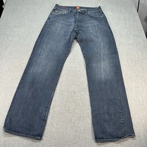 Hugo Boss Jenas Mens 34x34 Blue Straight Relaxed Denim Medium Wash - Picture 1 of 10