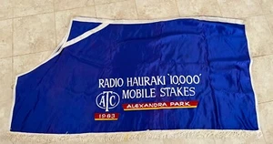 Vtg 1983 Radio Hauraki 10,000 Mobile Stakes Alexandra Park NZ Horse Racing Rug - Picture 1 of 7