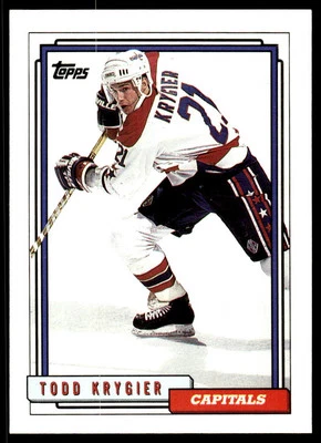 1992-93 Topps #502 Todd Krygier Washington Capitals Hockey Card - Image 1 of 2