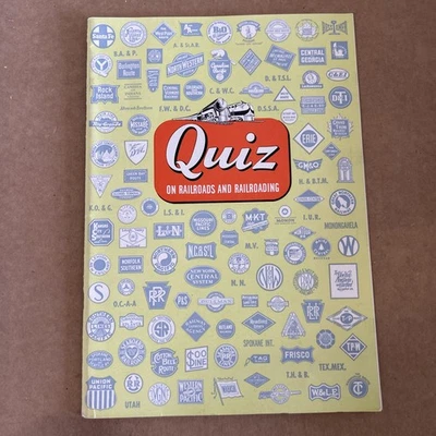 "QUIZ" 1948 On Railroads & Railroading, Paperback Booklet Vintage - Image 1 of 4