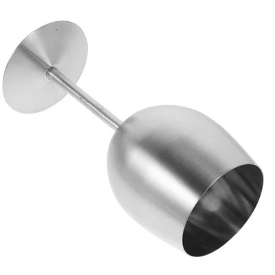  Calice da vino rosso in acciaio inossidabile Calice da vino in metallo Coppa - Immagine 1 di 4